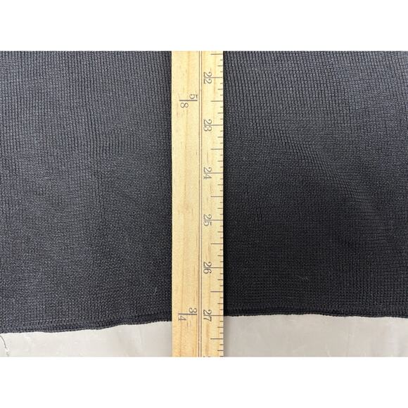 Belford Knit Sweater Womens Small Black 100% Silk Henley Tunic - Picture 6 of 12